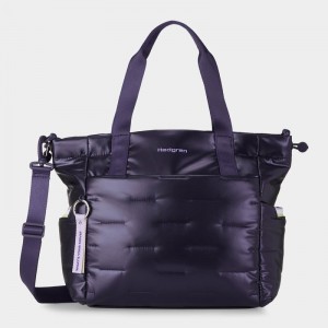 Hedgren Puffer Tote Tassen Dames Paars Diepblauw | QQZ6343QT