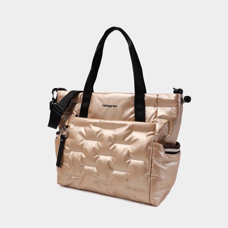 Hedgren Puffer Tote Tassen Dames Beige | HNK430DV