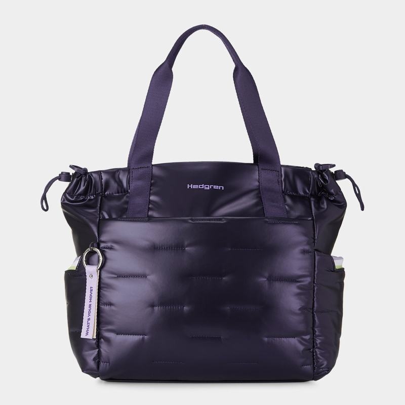 Hedgren Puffer Tote Tassen Dames Paars Diepblauw | QQZ6343QT