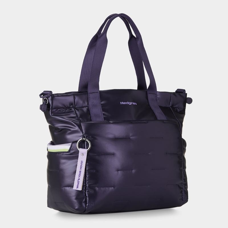 Hedgren Puffer Tote Tassen Dames Paars Diepblauw | QQZ6343QT