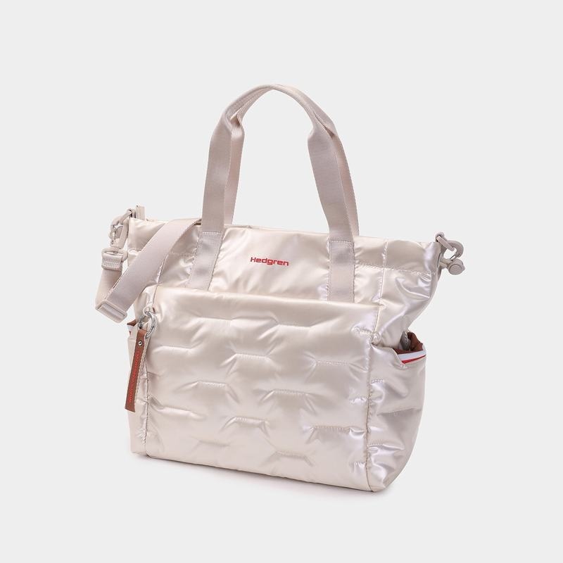 Hedgren Puffer Tote Tassen Dames Wit Beige | DSK8314YR