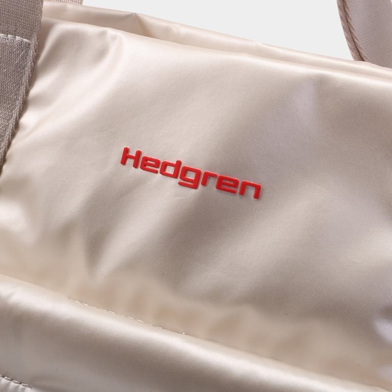 Hedgren Puffer Tote Tassen Dames Wit Beige | DSK8314YR